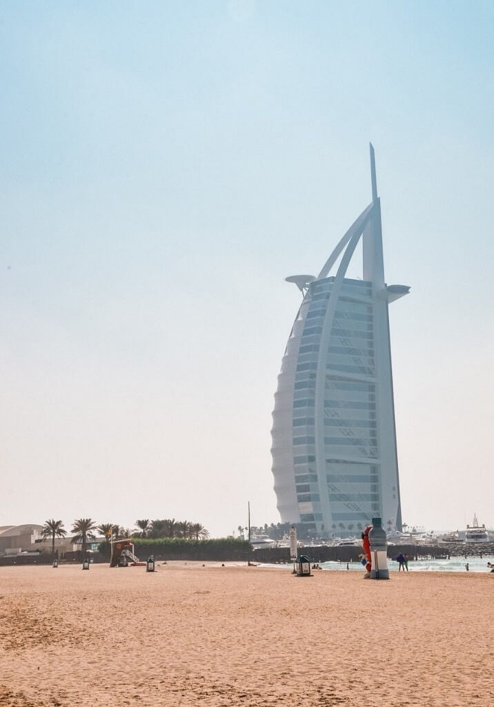 Burj Al Arab Hotel and the Jumeirah Beach