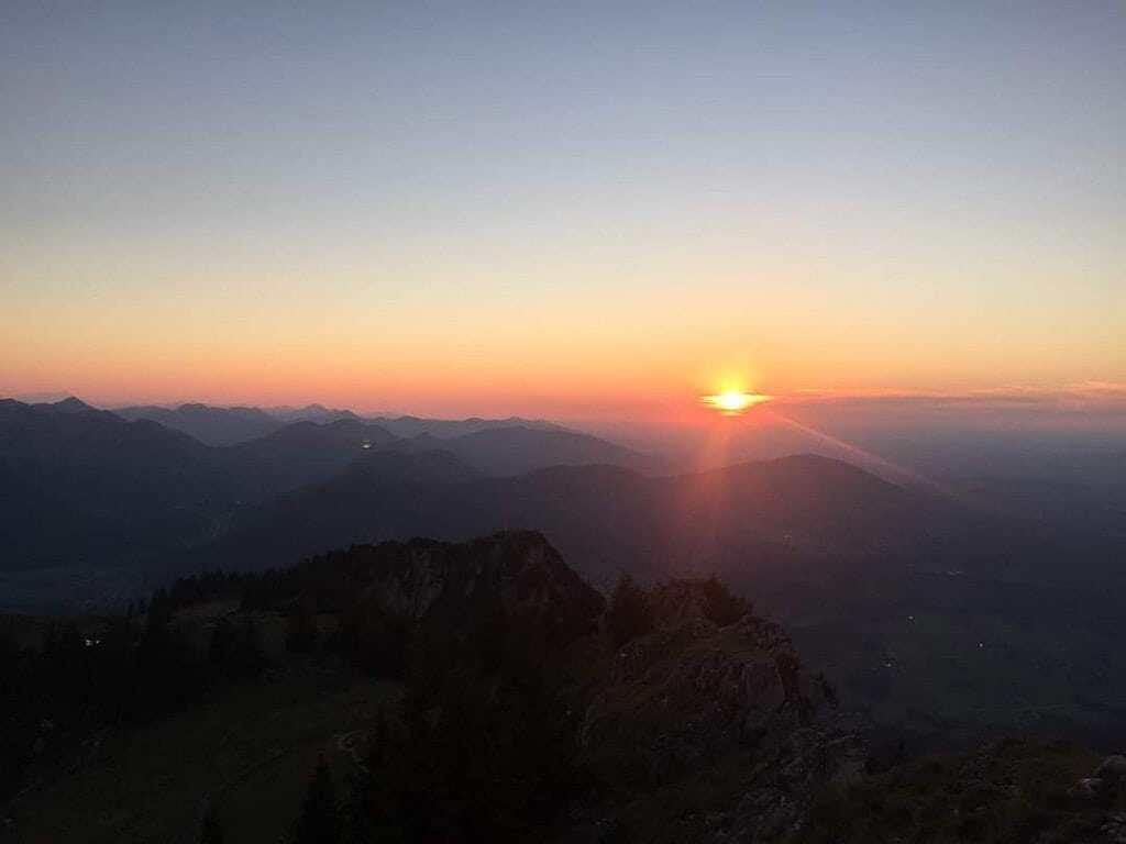 Sunset View from the Mountain Breitenstein