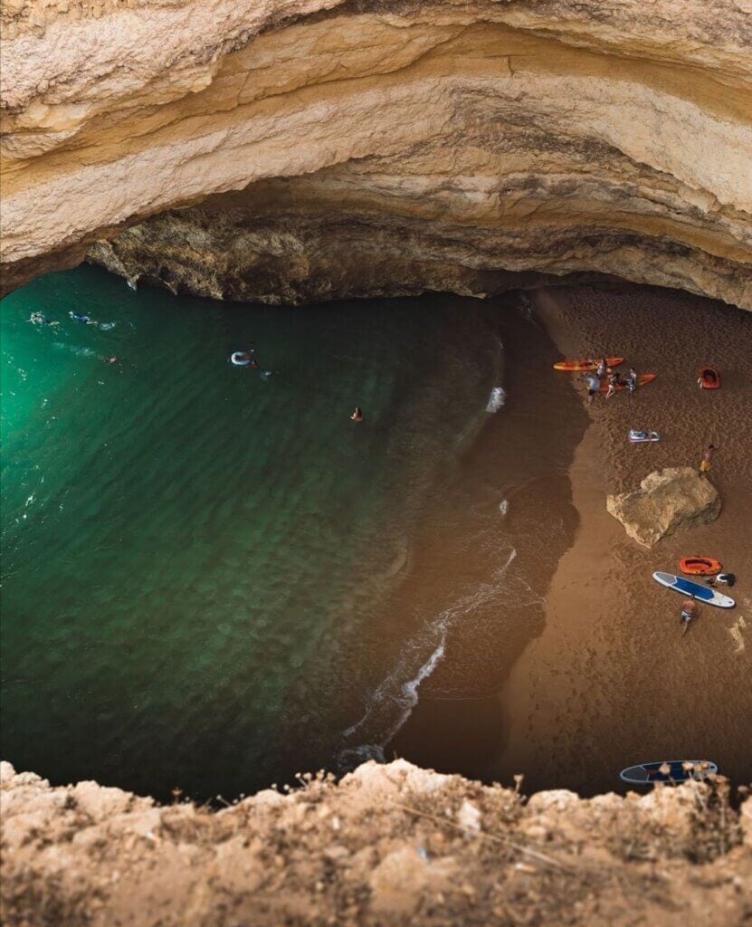 Benagil Cave from Top