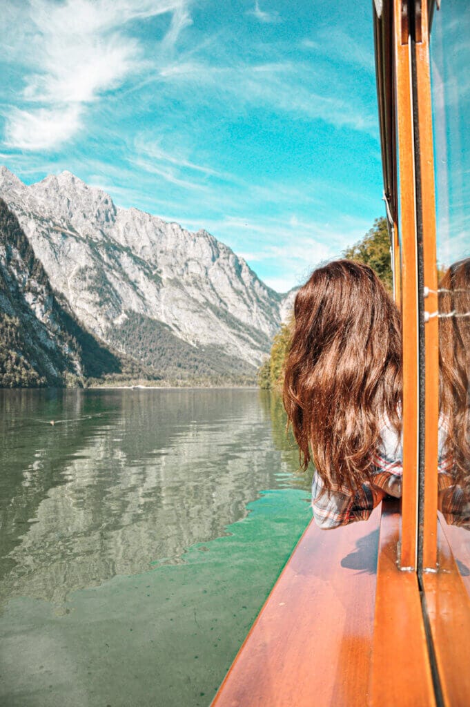 boat ride along the sheer rock faces of Lake Königssee