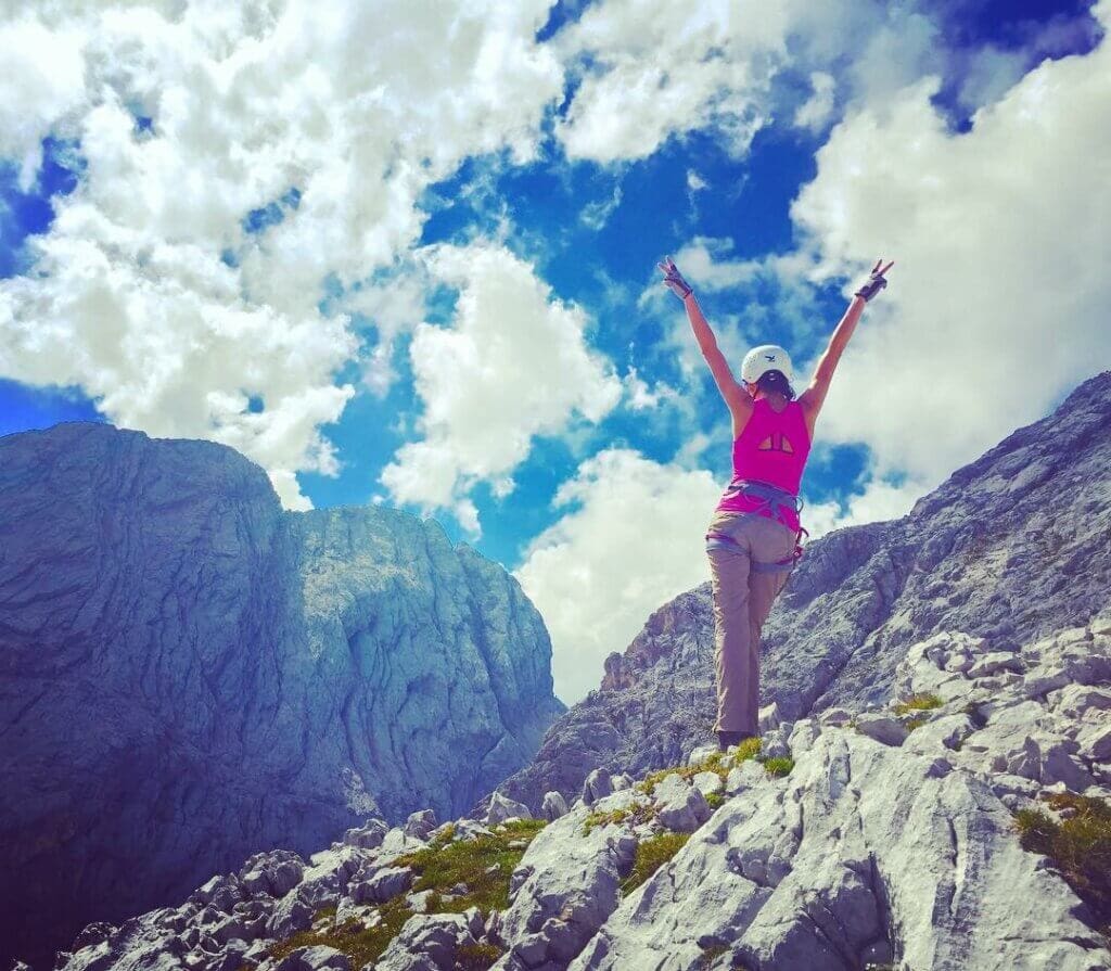 Via Ferrata hiking in the Alps