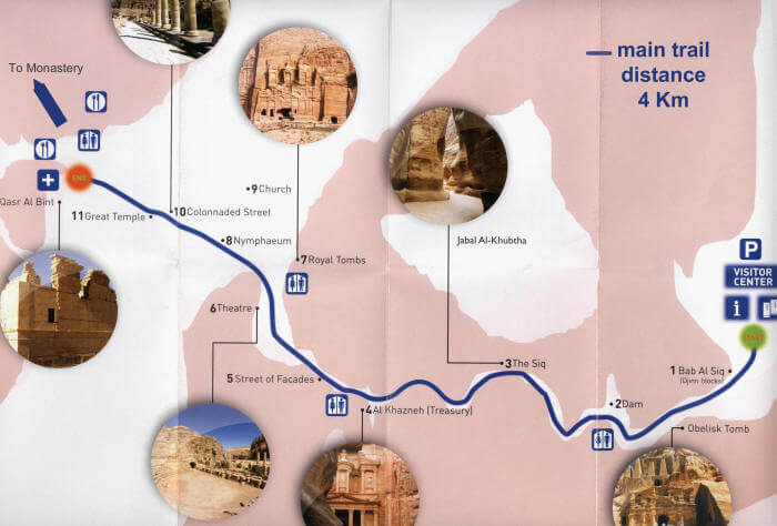 Petra Trails Map 