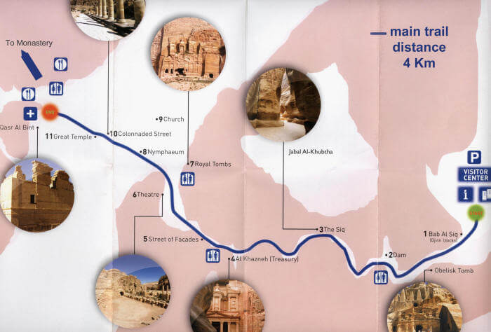 Petra Trails Map
