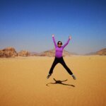 Jumping in Wadi Rum