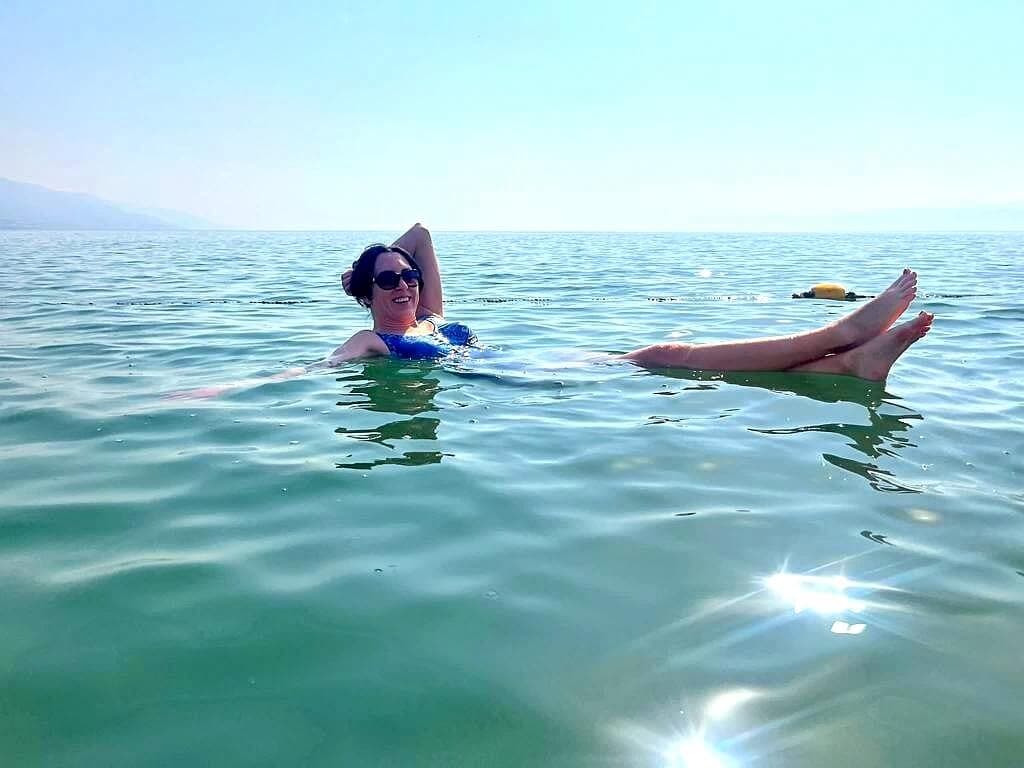 Floating in Dead Sea