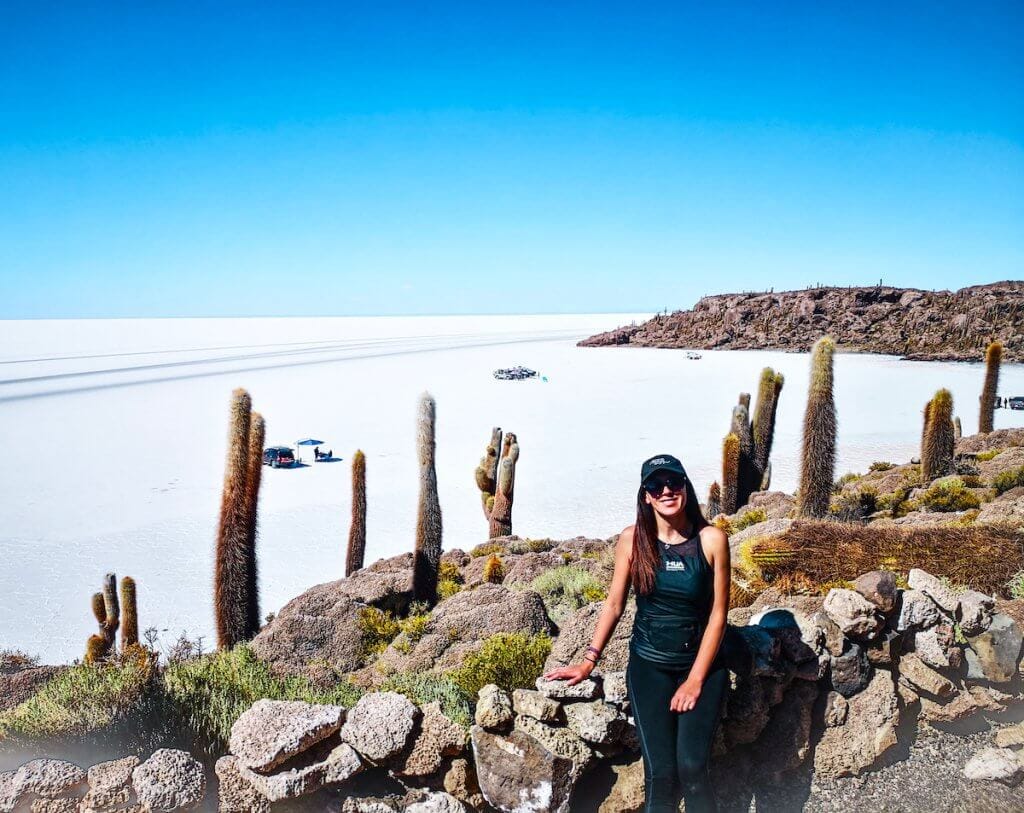 Incahuasi island on Uyuni salt flats