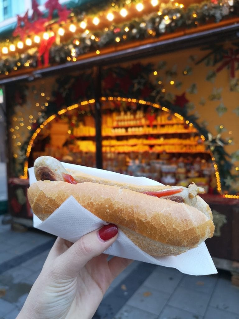 Bratwurst on Munich Christmas Market