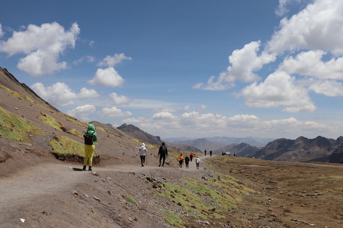 Descending Rainbow Mountain