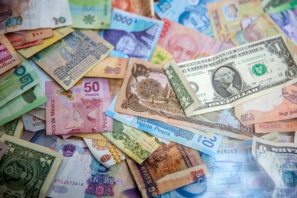 different currencies around the world
